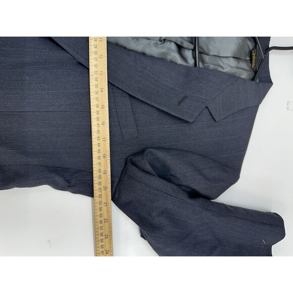 Tailors Row Finery Mens Suit Coat Size Unknown Gray Two Button Up Single Breast - Picture 13 of 16